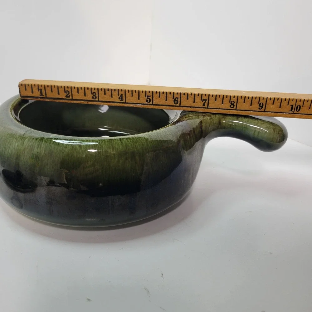 Vintage Hull Covered Casserole Dish with Lid Green Glazed‎ Pottery